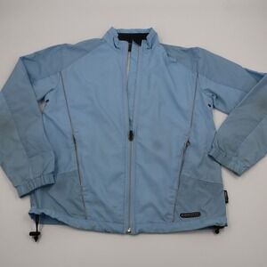 IllumiNITE Reflective Running Jacket Men Medium Blue Full Zip Windbreaker Safety